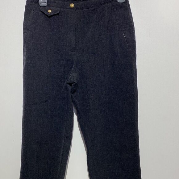 Lauren Ralph Lauren Women's Gray Wool Blend Flat Front Dress Pants Size 8 - Picture 1 of 9